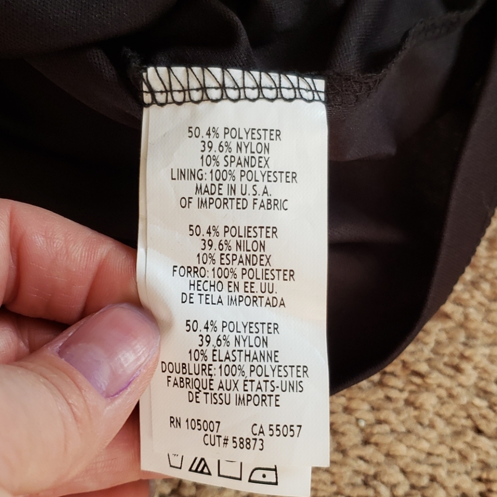 Velvety 3/4 sleeve Vneck/back dress sz8 - Picture 6 of 14